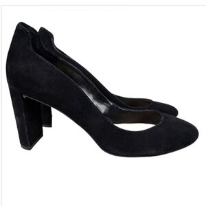 Nine West Journa Closed Toe Suede Classic Pump Heel Black Size 8 1/2